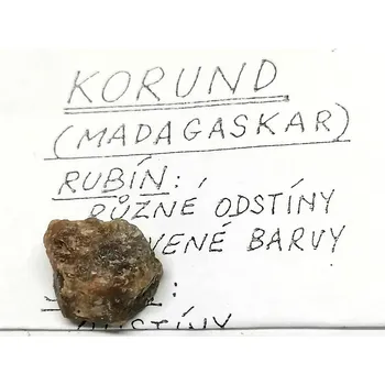 Sběratelství Korund, malý vzorek z Madagaskaru