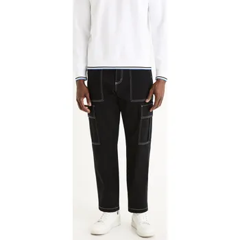 Celio Volné cargo kalhoty Gocontrast 1141854 Černá 40