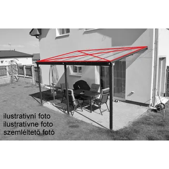 Zahradní stavba náhradní prosklení pro pergolu LANITPLAST WALL 53 FSX čiré PC