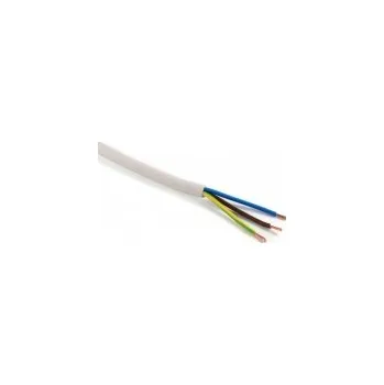 elektrický kabel Kabel 3x 1,5 mm, kulatý, bílý, H05VV-F, CYSY