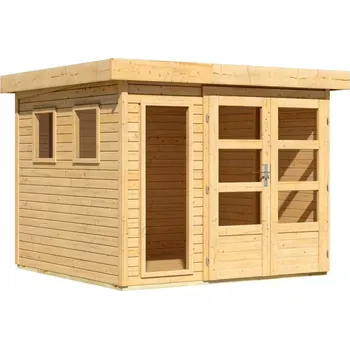 Zahradní domek dřevěný domek KARIBU LAHAR 3,5 (11504) natur