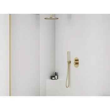 Vodovodní baterie ES 065.60GLB.O2.RB07E Podomítková baterie 2-cestná bez tělesa, zlato kartáčované