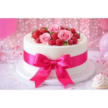 Stuha Tmavě růžová saténová stuha 2,5 cm | Dorty, svatby, dekorace