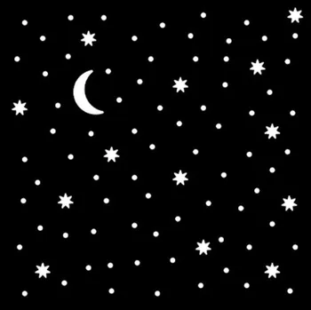 Stamperia Plastová šablona 12x12cm Měsíc a hvězdy