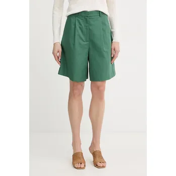 Dámské oblečení Šortky s přídavkem lnu Weekend Max Mara ECUBA 2615141022600 zelená 77X, vel. 34