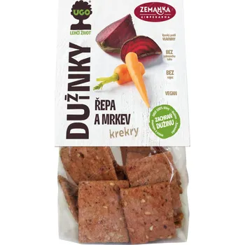 Biopekárna Zemanka Krekry slané s dužinou z červené řepy a mrkve 100 g ZEMANKA