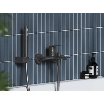 Vodovodní baterie PN 022.20GB Vanová nástěnná baterie bez sprchového setu, grafit kartáčovaný