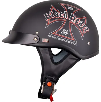 Helma na motorku WTEC BLACK HEART Moto přilba W-TEC Black Heart V531 Iron Cross Barva: Černá, Velikost: XL