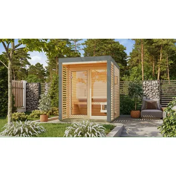 Sauna finská sauna KARIBU ARES 1 (34037) natur / šedá