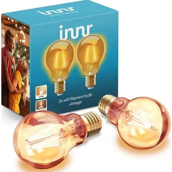 Žárovka Innr Lighting LED žárovka Innr Filament Bulb Vintage / 2 ks / Wi-Fi / E27 / teplá bílá