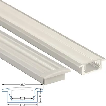 LED páska MCLED Vestavný hliníkový profil VO, 23x8 mm, včetně čirého difuzoru, 300cm