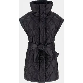 Dámská vesta Dámská Prošívaná vesta GUESS HILMA SLEEVELESS PUFFER JACKET V6RN01WL832-JBLK – Černá XS