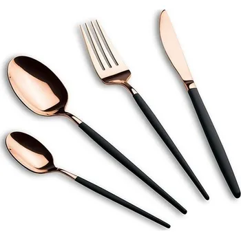 Příbor Berlingerhaus Sada příborů 24 ks nerez mirror Black Rose Collection BH-3073