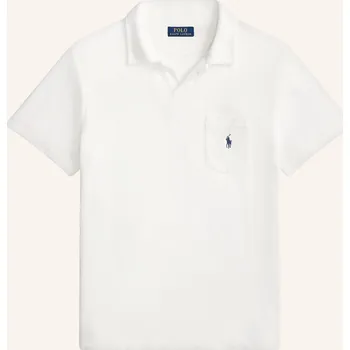 Pánská košile Polo Ralph Lauren Pánská Froté Polokošile Regular Fit, bílá, 38