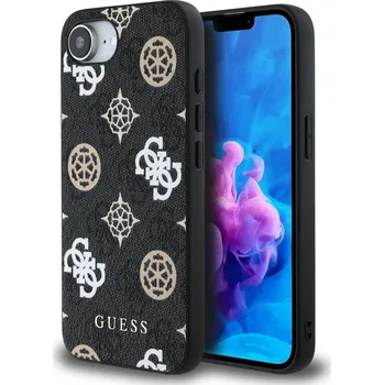 Pouzdro na mobilní telefon Guess MagSafe kryt na iPhone 4G Peony-Černá / iPhone 16e