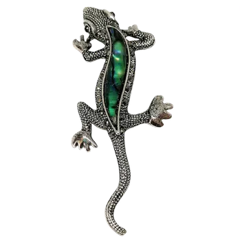 Přívěsek Ještěrka velká brož a přívěsek z Paua mušle