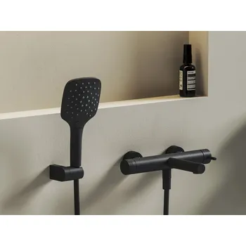 Vodovodní baterie NX 022.20BLM Vanová nástěnná baterie bez sprchového setu, černá matná