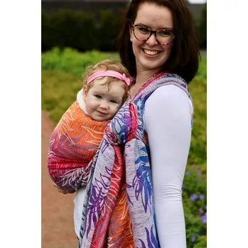 Šátek na nošení dítěte Yaro Oasis Duo Marbella grad white repreve - délka 4,7m