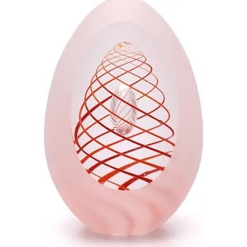 Artcristal Bohemia Broušené těžítko - dekor 01 Barva: Červená / Oranžová, Výška: 7 cm