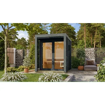 Sauna finská sauna KARIBU ARES 1 (36460) antracit / šedá