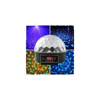 Osvětlovací technika RGB paprskový efekt LED Ball, 6 barev, DMX