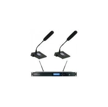 Mikrofon Bezdrátový konferenční mikrofonní systém VKS GUK-02, 2x vysílačka na stůl
