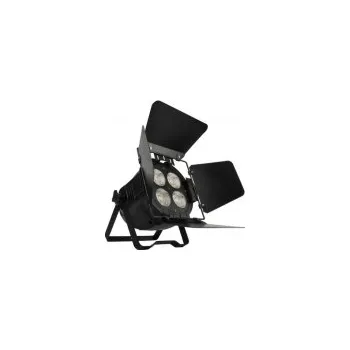 Scénický reflektor LED PAR 15° + 40°, teplá bílá, klapky, DMX