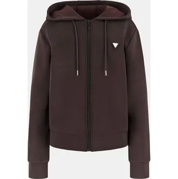 Dámská mikina Dámská Mikina GUESS OLYMPE FULL ZIP HOODIE SWEATSH V4YQ06KCAY2-A10K – Hnědá XS