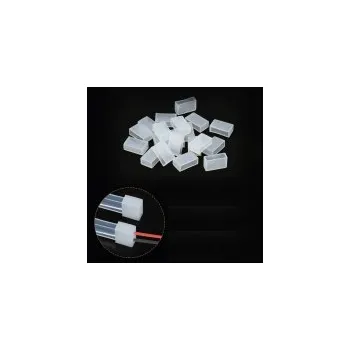 LED páska Silikonová záslepka pro LED pásek 12 mm, s 2 otvory, IP68, pár