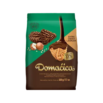 Kraš Domaćica sušenky extra čokoládové s lískovými oříšky 220 g
