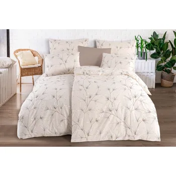 Povlečení Bavlněné povlečení s jemným vzorem Adel, 140x200 cm + 50x70 cm