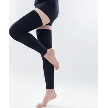 Stahovací punčochy MEDIAL Distribuce Zdravotní kompresivní punčochy stehenní legíny 1.KT (footless) Barva: Černá, Velikost: 4XL