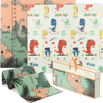 Hrací deka AIYAPLAY hrací podložka, hrací podložka pro miminka 196 x 176 x 1, 5 cm skládací oboustranná podložka na lezení vícebarevná