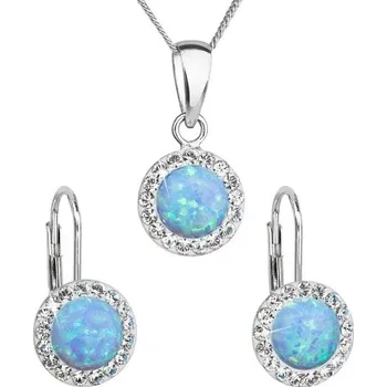 Souprava šperků Stříbrná souprava s opály,