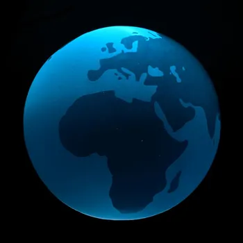 Artcristal Bohemia Skleněné těžítko zeměkoule, Tyrkysová, 6 cm | České sklo z rodinné sklárny