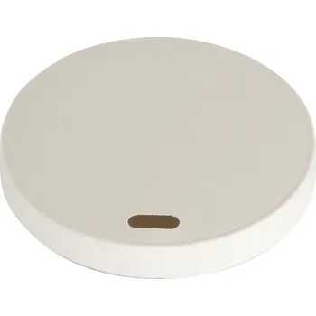 Jednorázové nádobí Víčko papírové pro papírové kelímky pr. 90 mm bílé (50 ks)