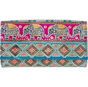 Peněženka Dámská kožená peněženka Woman Indie tyrkysová 19 x 10 cm