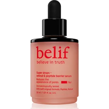 Pleťové sérum belif Super Drops Retinol & Peptide Barrier Serum intenzivně zpevňující sérum s peptidy 30 ml