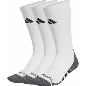 Pánské ponožky Vysoké funkční ponožky adidas PERFORMANCE GRIP CLIMACOOL CUSHIONED CREW 3PP bílé JD9572 - S | UK 7 | US 8,5
