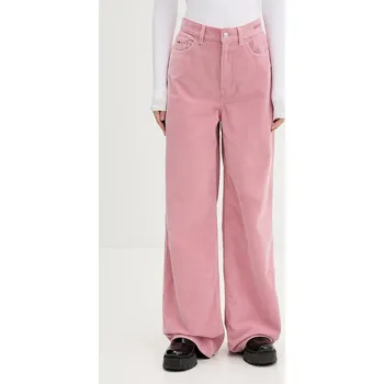 Dámské kalhoty Manšestrové kalhoty Tommy Jeans DW0DW21700 růžová 39X, vel. 30/30