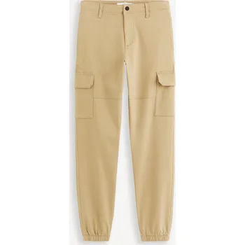 Celio Kalhoty slim cargo Dolyte 1135797 Béžová 48