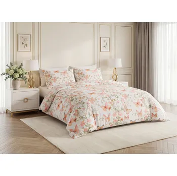 Povlečení Povlečení z mikrovlákna ORANGE BUTTERFLY bílé Rozměr povlečení: 2 ks 70 x 80 cm | 160 x 200 cm