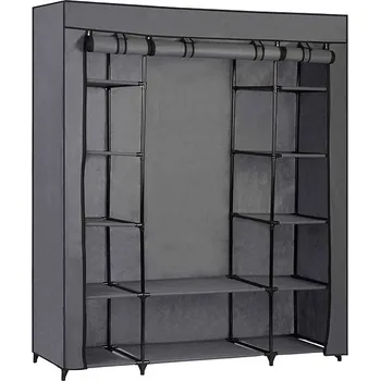 Šatní skříň Massido 680000 Velká textilní skříň, 45 × 135 × 170 cm, tmavě šedá