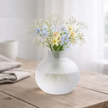 Váza Wikholm Form Skleněná bílá váza Bubblan S