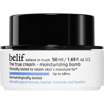 Pleťový krém belif The True Cream Moisturizing Bomb hloubkově hydratační krém s ceramidy a peptidy 50 ml