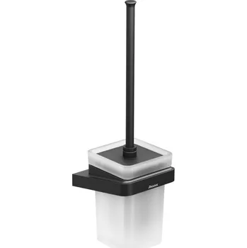 WC štětka TD 410.20BL Držák s WC štětkou a nádobkou, černá