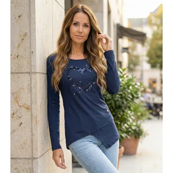 Dámské tričko Dámské triko KIXMI ORIANA TMAVĚ MODRÁ XS