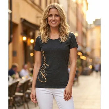 Dámské tričko Dámské triko ALTISPORT RISTA LTST769 ČERNÁ POTISK XS