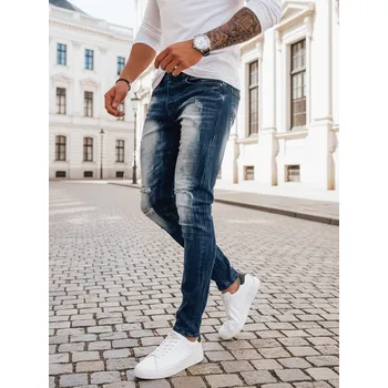 Pánské džíny Pánské kalhoty DSTREET NÁMOŘNÍ MODRÁ s31