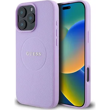 Pouzdro na mobilní telefon Guess MagSafe kryt na iPhone Classic Logo-Fialová / iPhone 16 Pro